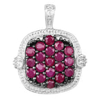 Ruby Pendant 1.42 Carats Sterling Silver