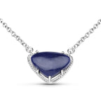 Blue Aventurine Necklace 3.9 Carats Sterling Silver
