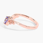 Tanzanite Bat Ring 0.26 Carats Gold Plated Silver