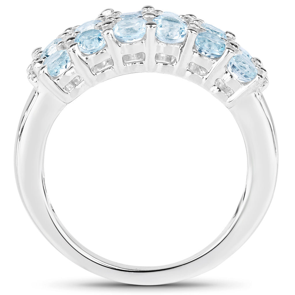 Multicolor Topaz Ring 2.26 Carats Sterling Silver