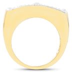 Diamond Ring 0.24 Carats Gold Plated Silver