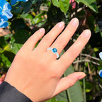 Blue Sapphire Ring With Diamonds 1.90 Carats 14K White Gold
