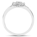 Diamond Flower Ring 0.14 Carats 14K White Gold