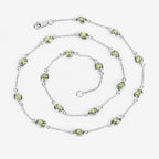 Peridot Necklace 6.28 Carats Sterling Silver