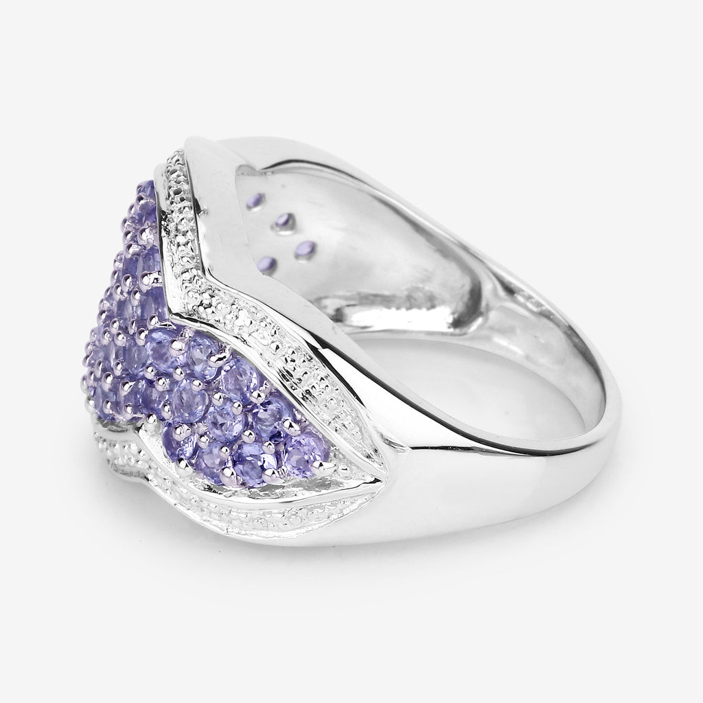 Tanzanite Ring 1.68 Carats Sterling Silver