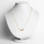 Garnet Heart Necklace 0.3 Carats Gold Plated Silver