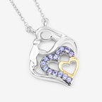 Tanzanite Mom Pendant 0.26 Carats Gold Plated Silver