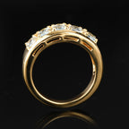 Sky Blue Topaz Ring 1.80 Carats Gold Plated Silver