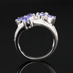 Natural Tanzanite Ring 1.02 Carats Sterling Silver