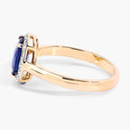 Blue Sapphire Ring With Diamonds 1.92 Carats 18K Yellow Gold