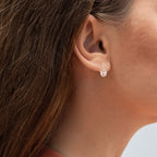 Morganite Earrings With Diamonds 0.82 Carats 10K Rose Gold