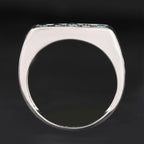 Blue Diamond Ring 0.35 Carats 9K White Gold