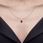 Rubellite Pendant With Diamonds 2.72 Carats 14K Yellow Gold