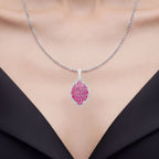 Ruby Pendant 4.42 Carats Sterling Silver