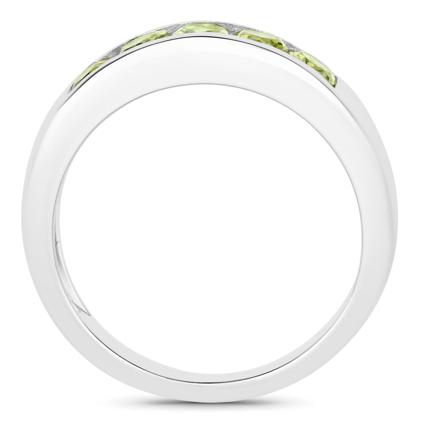 Peridot Ring 0.84 Carats Sterling Silver