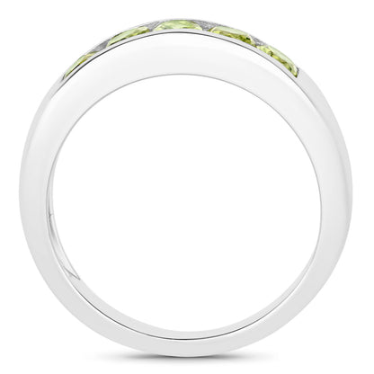Peridot Ring 0.84 Carats Sterling Silver
