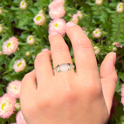 Natural Ethiopian Opal Ring With Diamonds 2.51 Carats 9K Yellow Gold