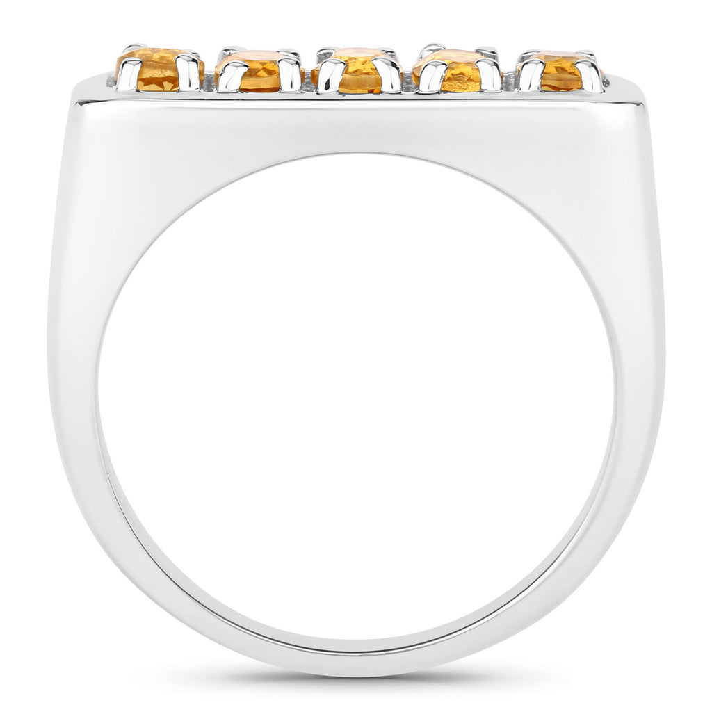 Citrine Ring 0.78 Carats Sterling Silver