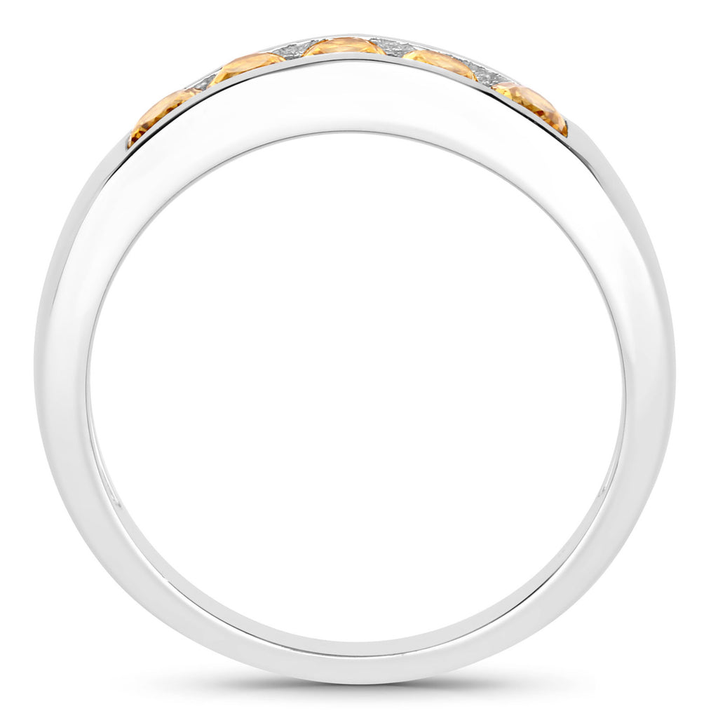 Citrine Ring 0.78 Carats Sterling Silver