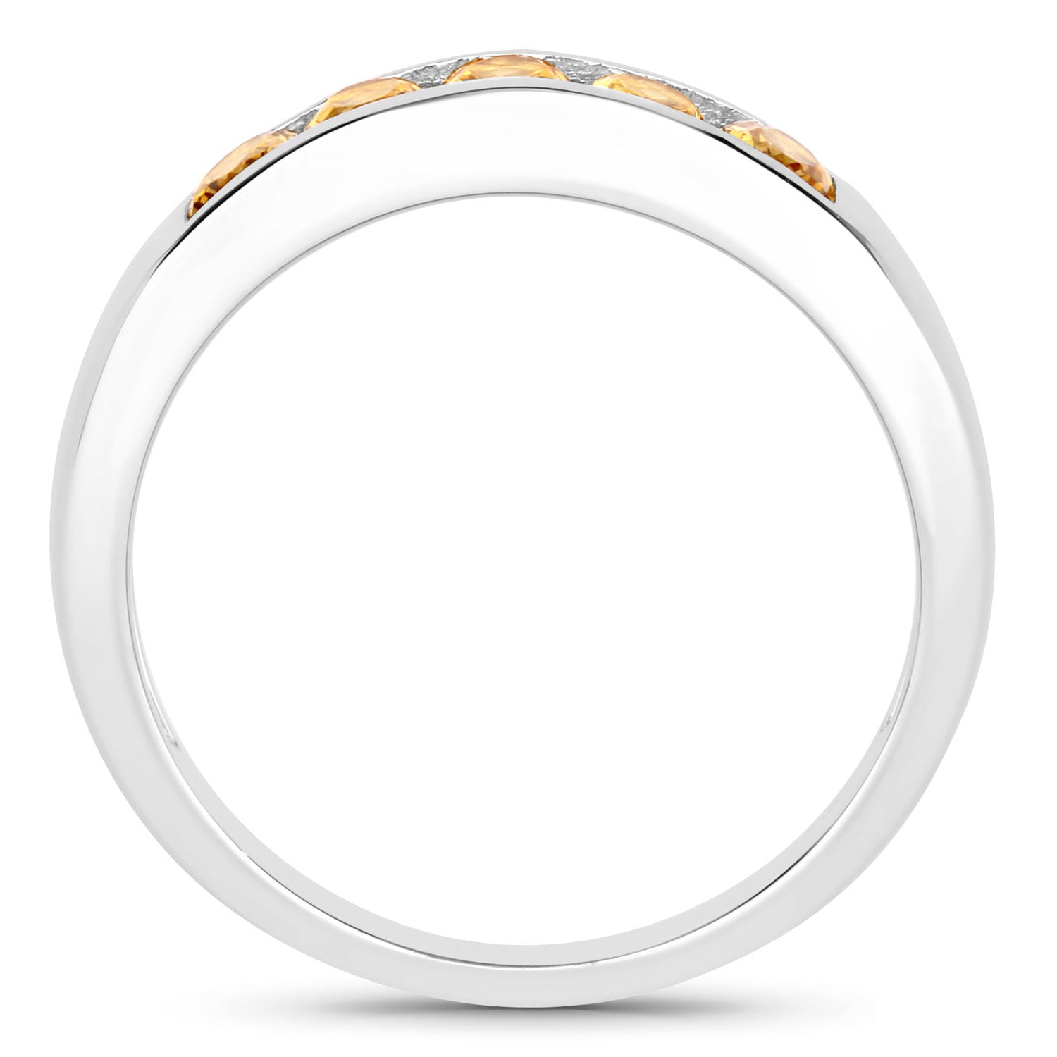 Citrine Ring 0.78 Carats Sterling Silver