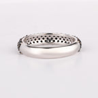 Natural Black Spinel Band Ring 1.34 Carats Sterling Silver