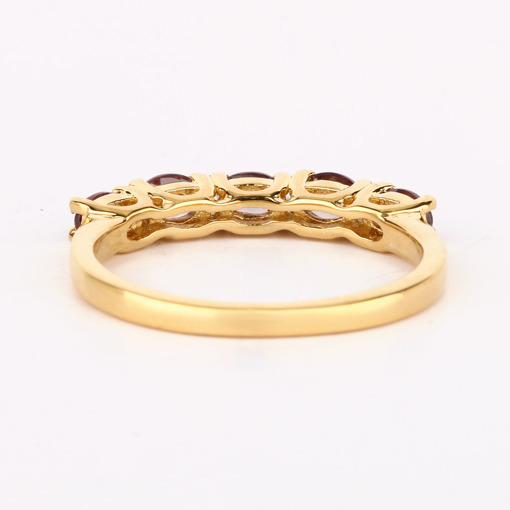 Color Change Garnet Ring 1 Carat Gold Plated Silver