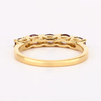 Color Change Garnet Ring 1 Carat Gold Plated Silver