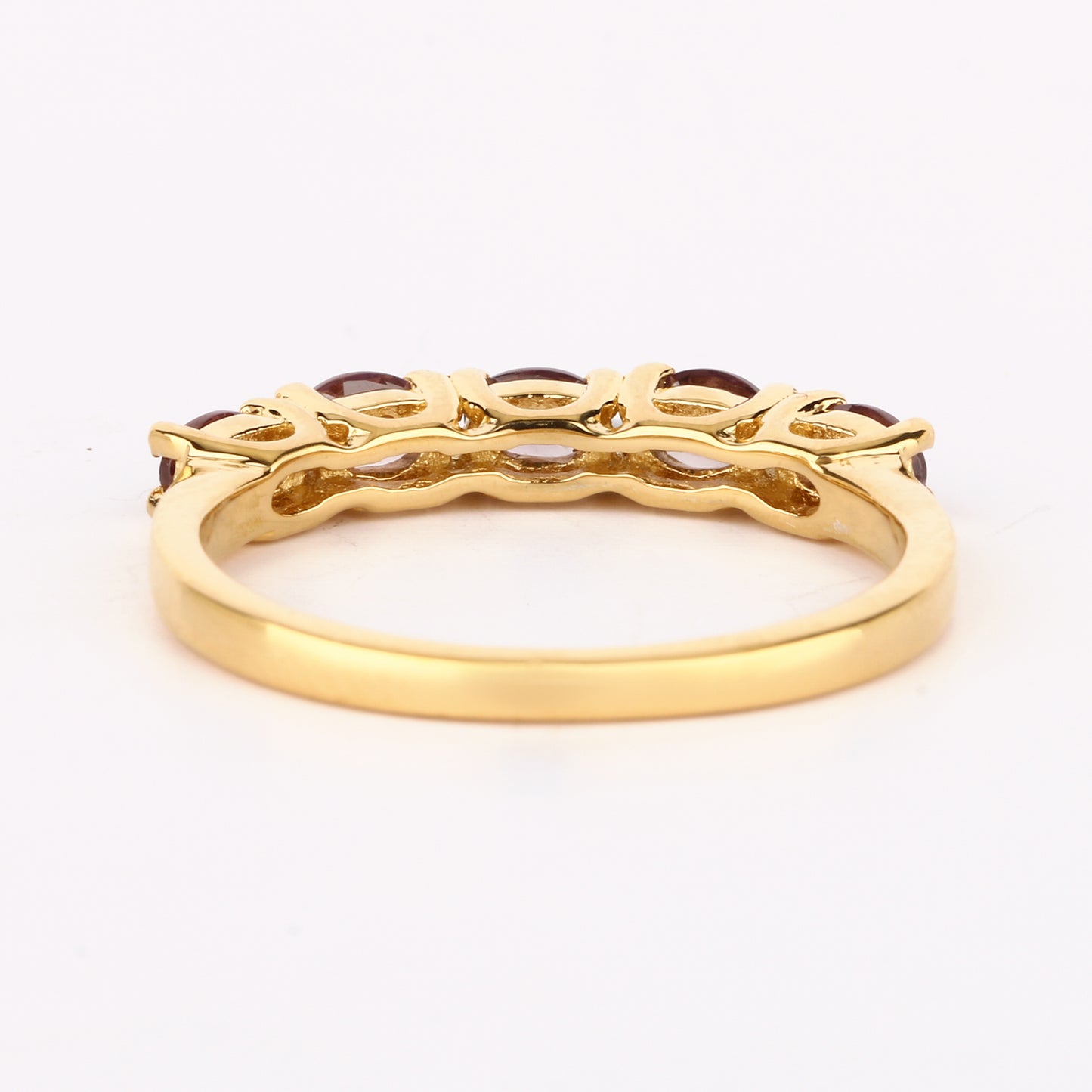 Color Change Garnet Ring 1 Carat Gold Plated Silver