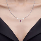 Ruby Butterfly Pendant 0.08 Carats Sterling Silver