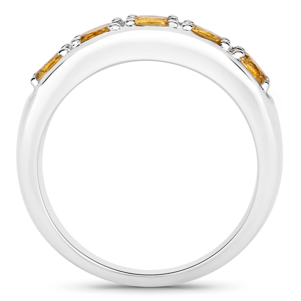 Citrine Ring 0.78 Carats Sterling Silver