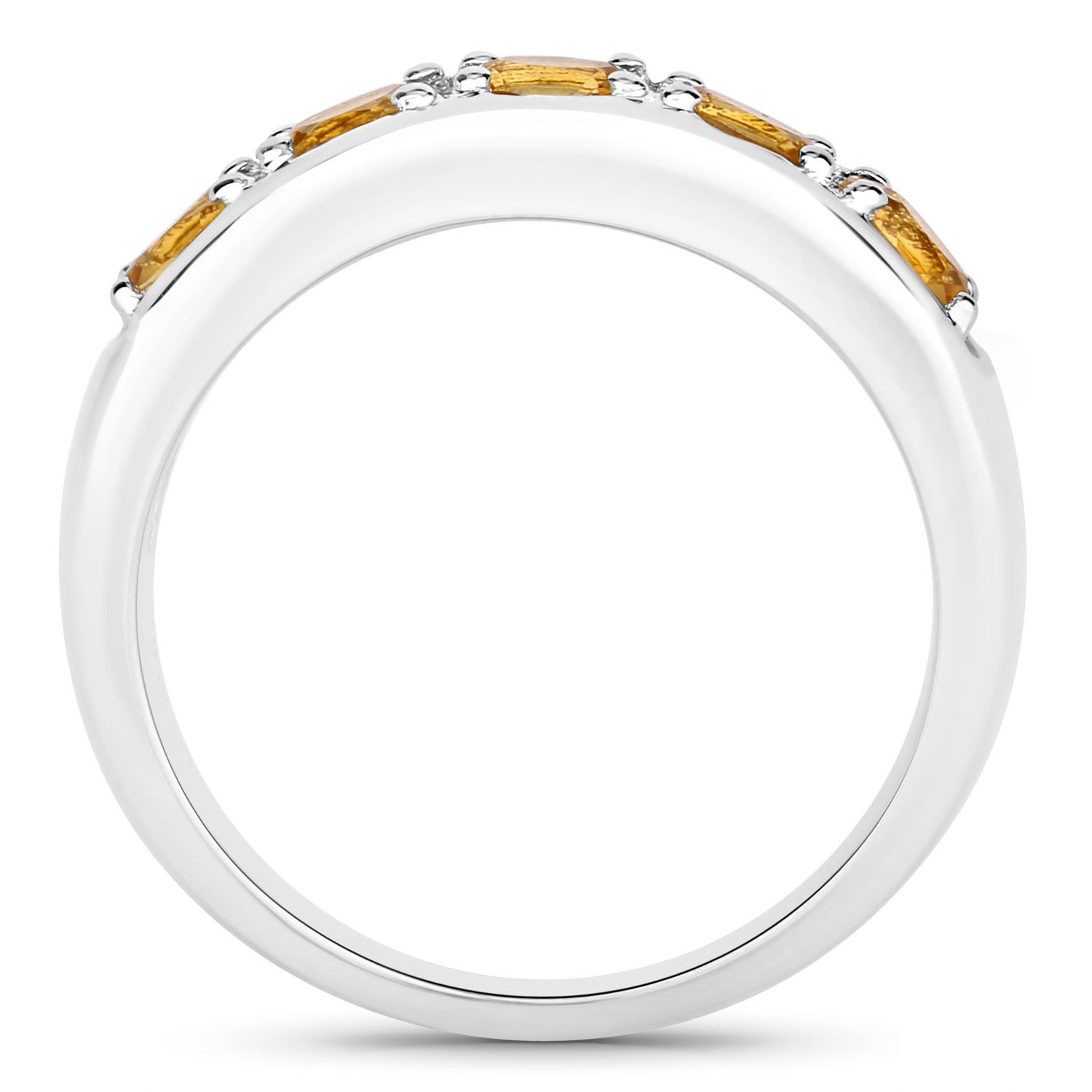 Citrine Ring 0.78 Carats Sterling Silver