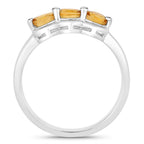 Citrine Ring 0.46 Carats Sterling Silver