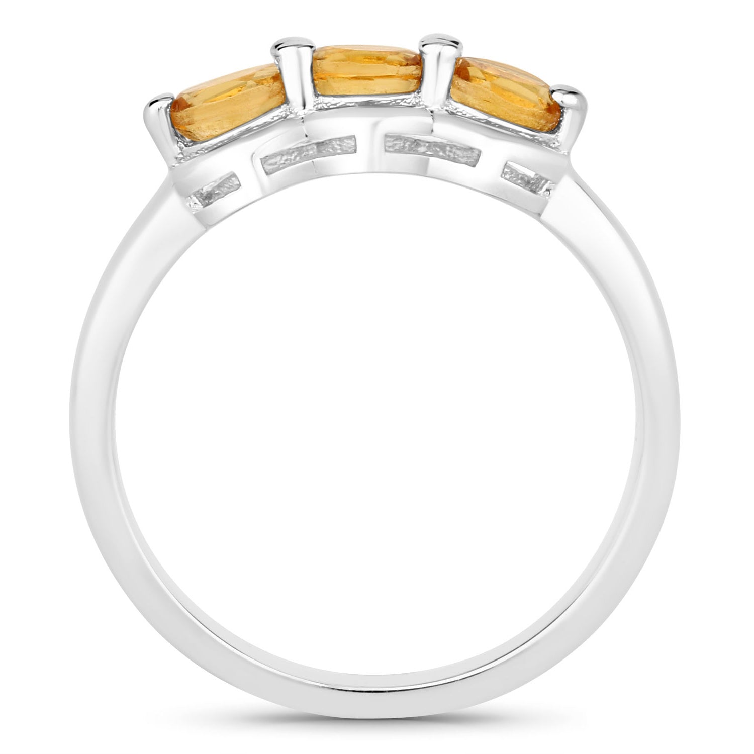 Citrine Ring 0.46 Carats Sterling Silver