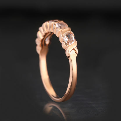 Morganite Ring 0.75 Carats 9K Rose Gold