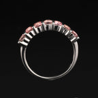 Natural Pink Tourmaline Ring 1.26 Carats Sterling Silver