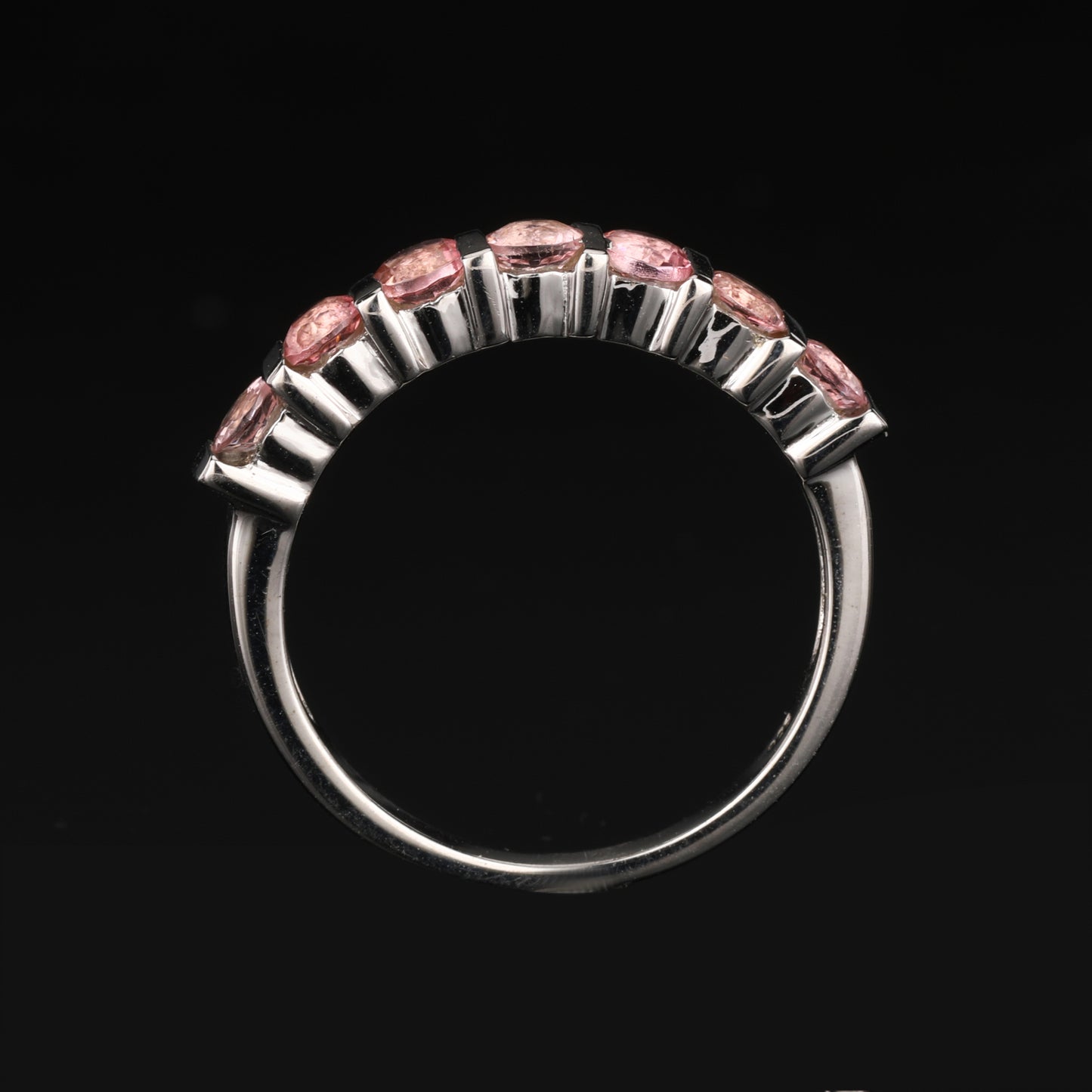 Natural Pink Tourmaline Ring 1.26 Carats Sterling Silver