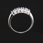 Natural Tanzanite Ring 0.35 Carats Sterling Silver
