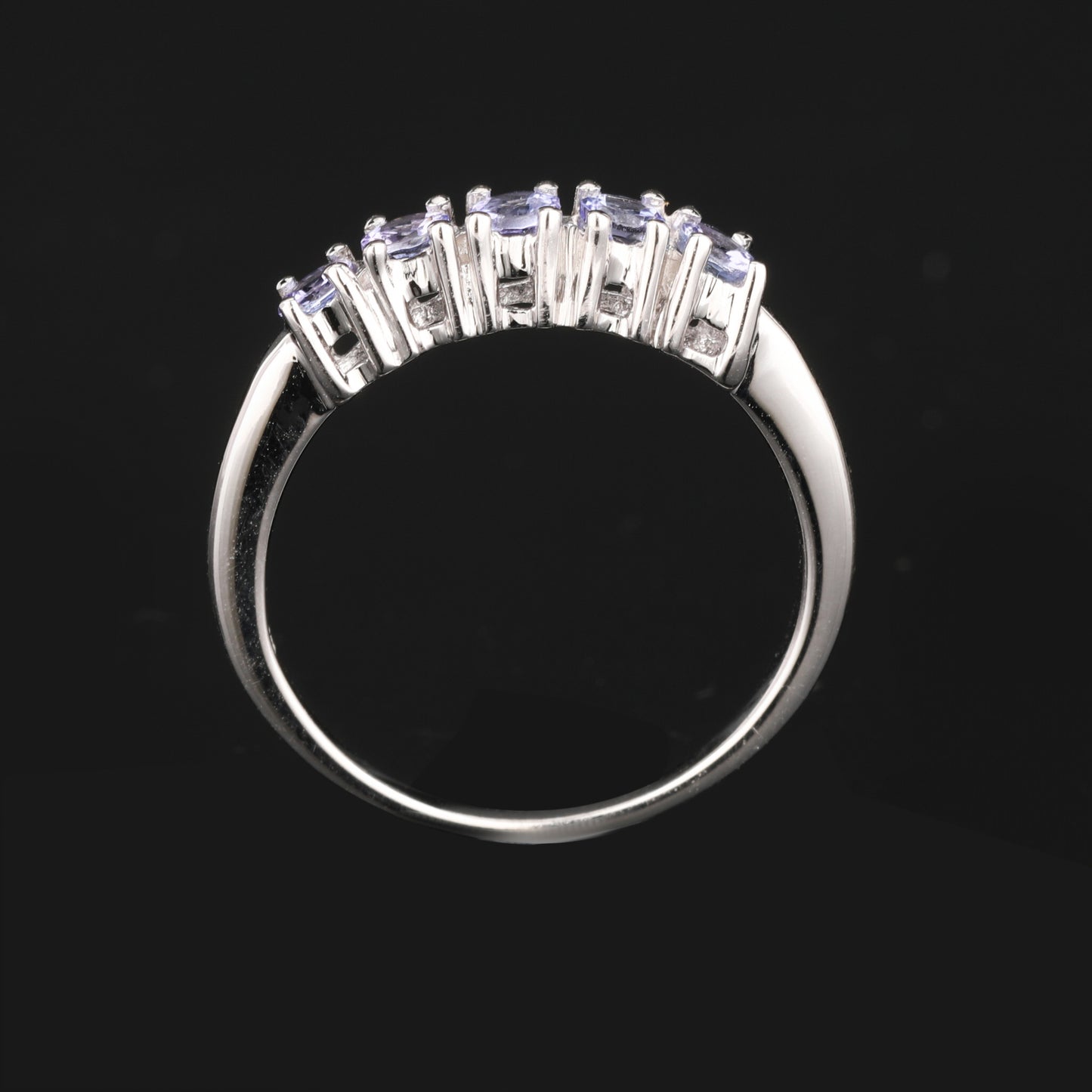 Natural Tanzanite Ring 0.35 Carats Sterling Silver