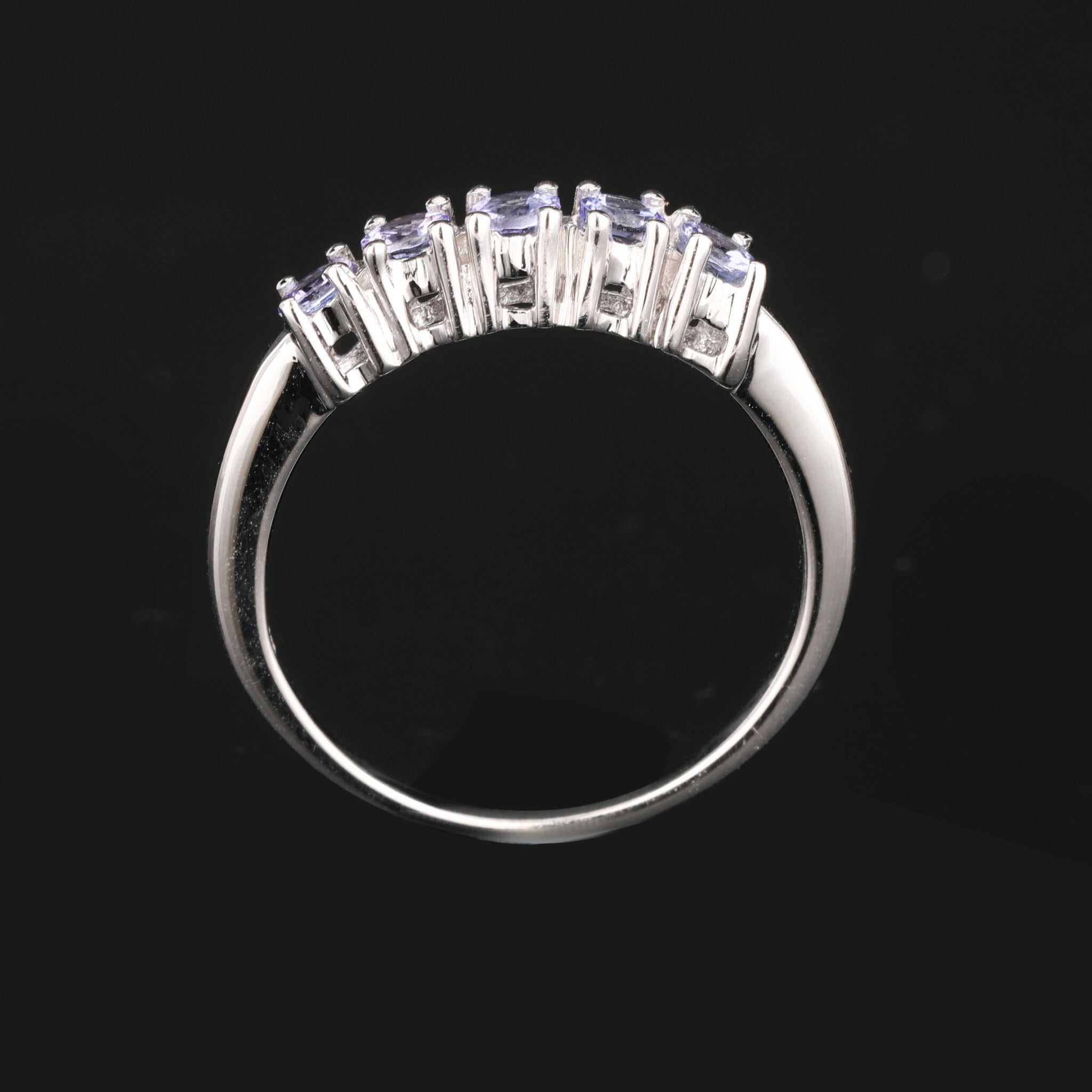 Natural Tanzanite Ring 0.35 Carats Sterling Silver