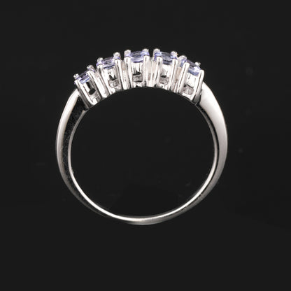 Natural Tanzanite Ring 0.35 Carats Sterling Silver