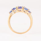 Natural Tanzanite Ring 2.04 Carats 9K Yellow Gold