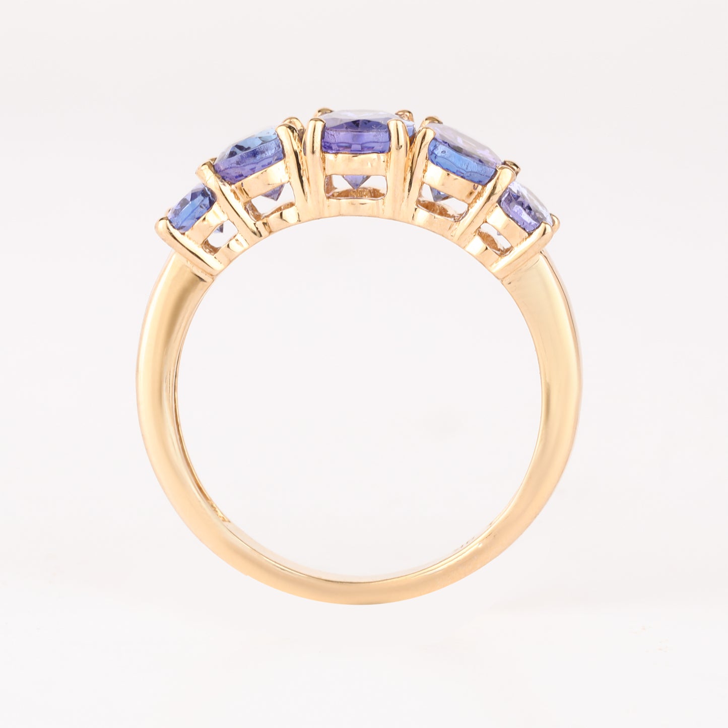 Natural Tanzanite Ring 2.04 Carats 9K Yellow Gold
