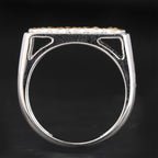 Red Diamond Ring 0.5 Carats 9K Yellow & White Gold