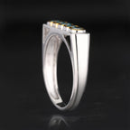 Blue Diamond Ring 0.5 Carats 9K Yellow & White Gold