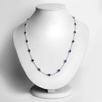 Amethyst Necklace 6.1 Carats Sterling Silver