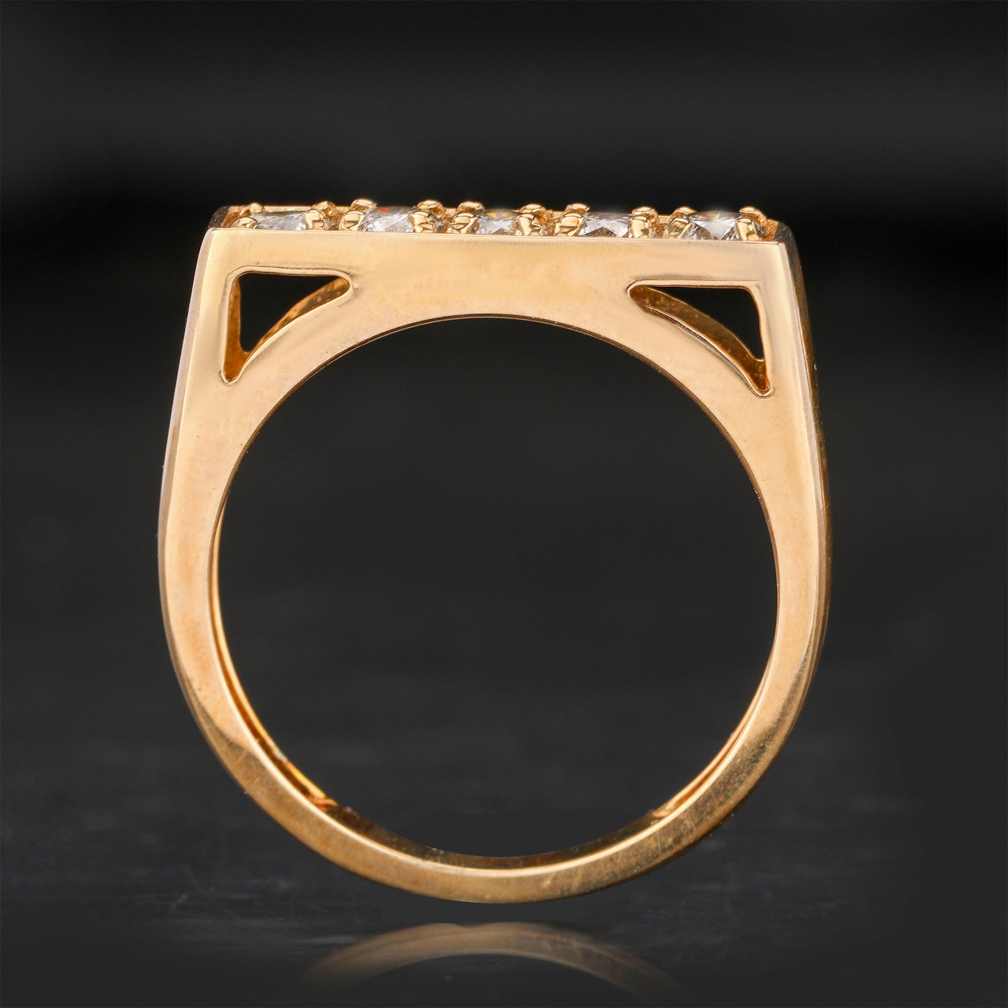 Light Brown Diamond Ring 0.5 Carats 9K Yellow Gold