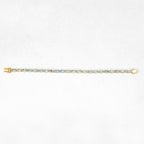 Blue Topaz Tennis Bracelet 11.2 Carats Gold Plated Silver