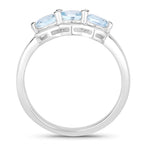 Blue Topaz Ring 0.56 Carats Sterling Silver