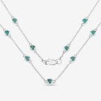 Emerald Necklace 1.78 Carats Sterling Silver