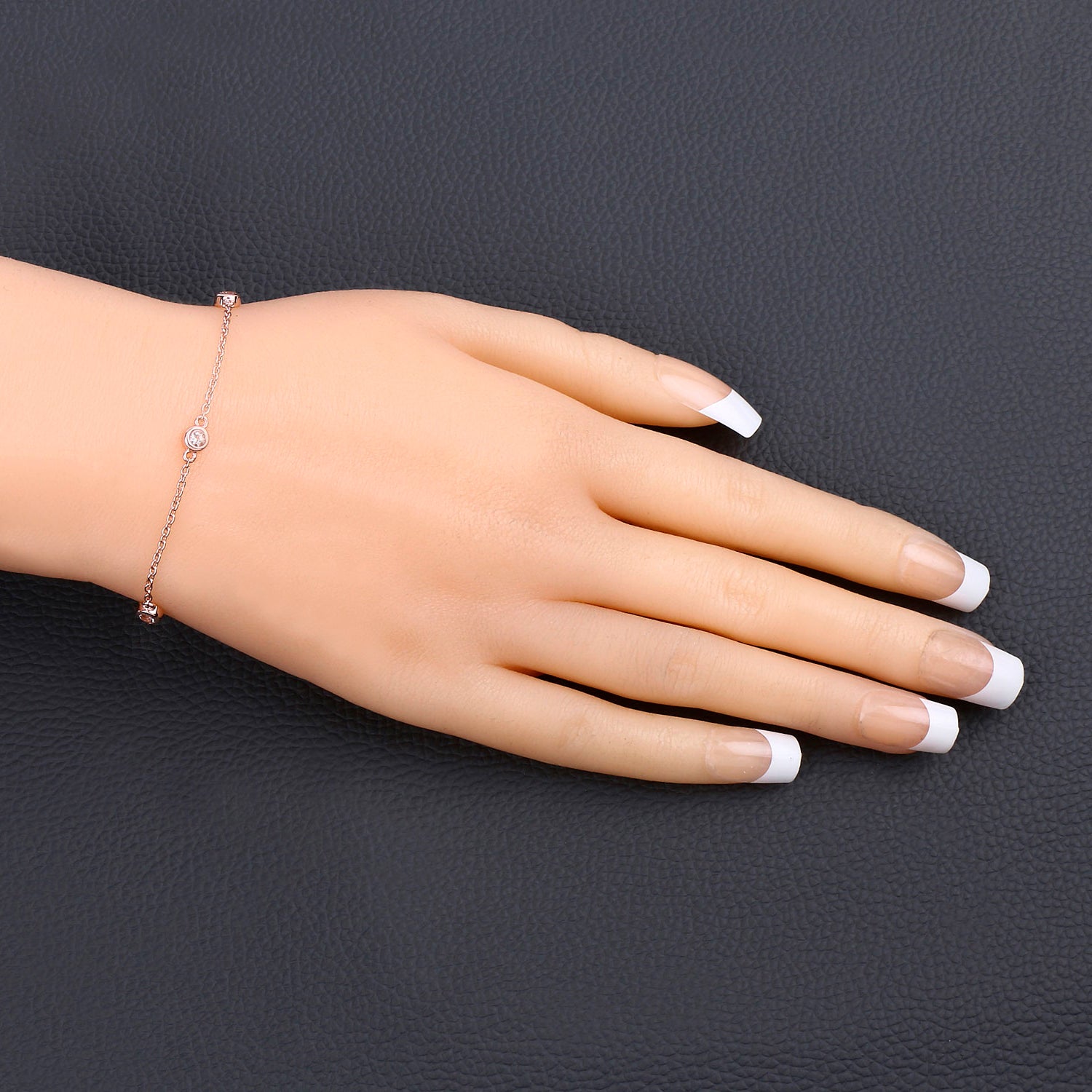 Morganite Bracelet 0.44 Carats Gold Plated Silver